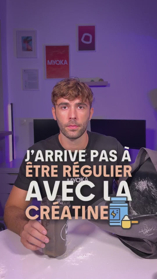 Vidéo pédagogique montrant l’importance de la régularité dans la prise de créatine